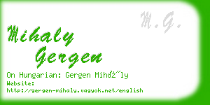 mihaly gergen business card